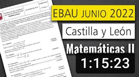 Ebau Matem Ticas Castilla Y Le N Ex Menes Y Soluciones