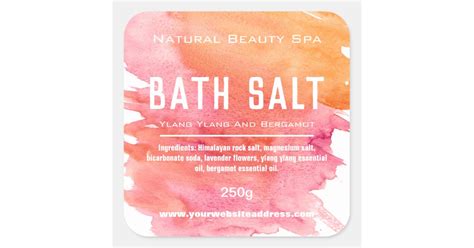 Customizable Bath Salt Label Zazzle