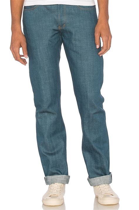 Naked Famous Denim Weird Guy Vintagecast Broken Twill Selvedge Oz In Antique Blue REVOLVE