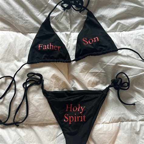 Praying Holy Spirit Bikini Size Small In Black And Depop