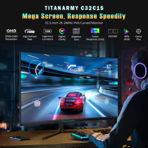 TITAN ARMY C32C1S 31 5 Inches Gaming Monitor 2K Resolution 240Hz