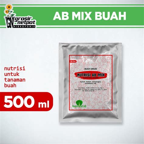 Jual Nutrisi Hidroponik AB MIX Generatif Buah Sayuran Bunga 500 Ml