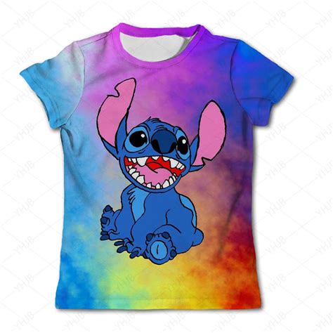 Koszulki Disney Lilo I Stich Cartoon Kawaii Anime D Odzie Uliczna Z