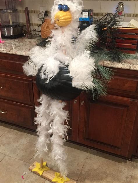 Ostrich Pumpkin Halloween Pumpkins Seasonal Decor Pumpkin