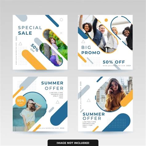 social media post template design pack premium vector instagram