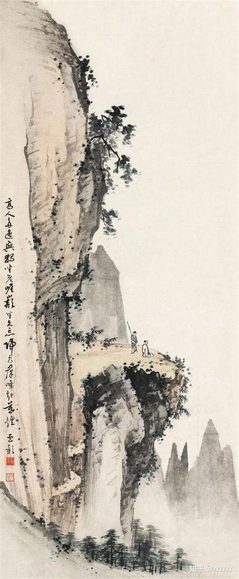 当代值得收藏的国画 陈少梅山水画 知乎