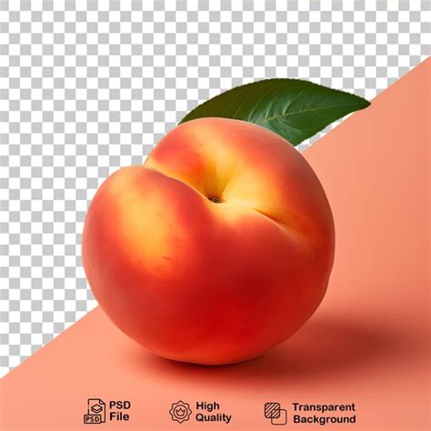 Premium PSD Fresh Peach Fruit Isolated On Transparent Background