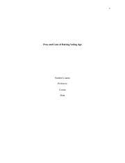 pros  cons  raising voting agedocx  pros  cons  raising voting age students