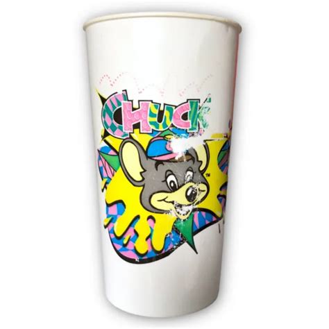 Vintage Chuck E Cheeses Showbiz Pizza Collectible Retro Party Cup 🌟 £