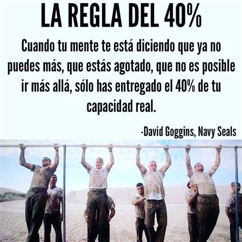 la regla del  cuando tu mente te esta diciendo  ya  puedes mas