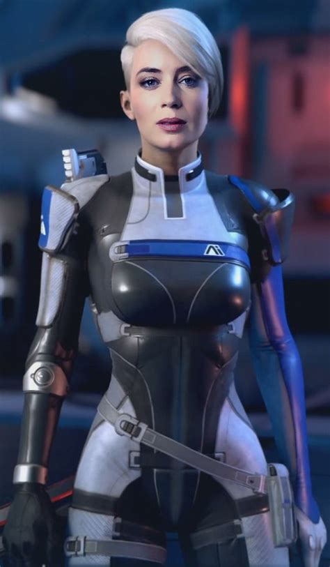 Mass Effect Celebsemily Blunt As Cora Harper Mass Effect Cosplay Cosplay Woman Sci Fi Fashion