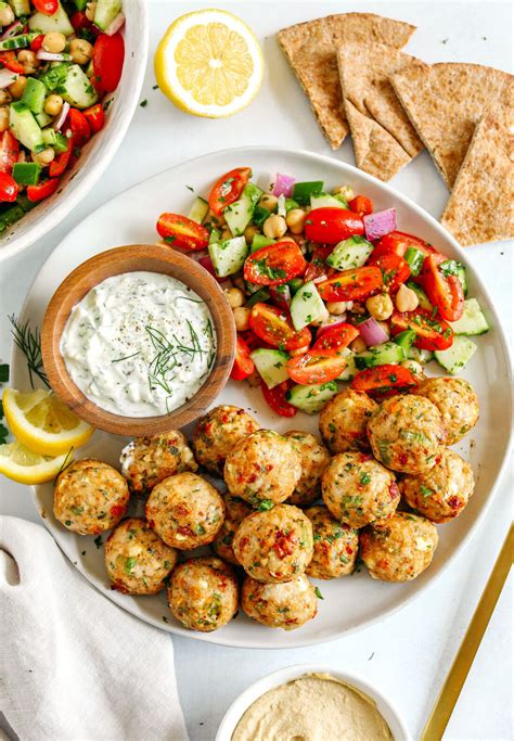 Mediterranean Chicken Meatballs Eat Yourself Skinny