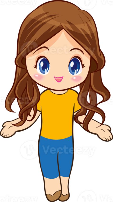 cute little children girl or kids cartoon character 23815777 PNG