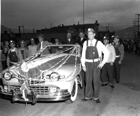 Escorted By Miners President Truman Rides In Motorcade In Butte