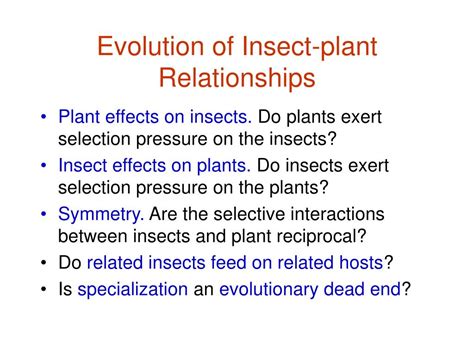 PPT - Coevolution: Evolutionary Interactions Between Herbivorous ...