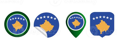 Kosovo Flag Flat Icon Symbol Illustration 12932627 Png