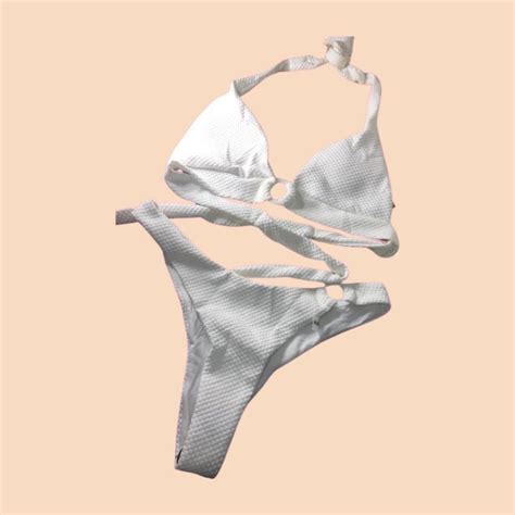 White Bikini Women S Fashion Swimwear Bikinis Swimsuits On Carousell