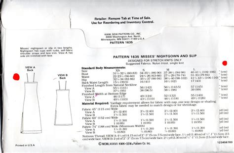 Kwik Sew 1635 1980s Misses LINGERIE Nightgown And Slip Pattern Etsy