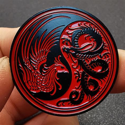 Amazon Ourona Dragon And Phoenix Auspicious Gold Silver Coins Tai