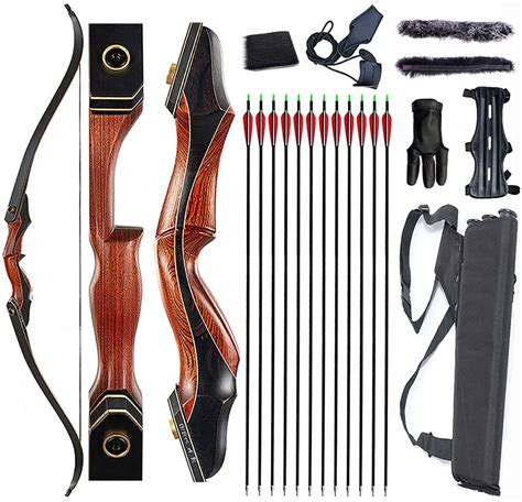 Monleap Archery Takedown Hunting Recurve Bow And Arrow Set For