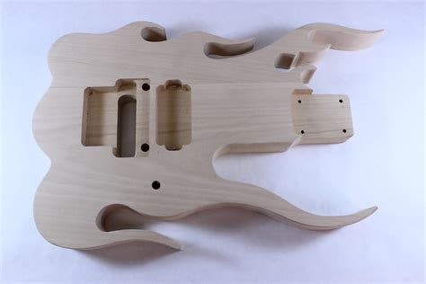 Unfinished Basswood Flame Body Fits Fender Strat Stratocaster Reverb