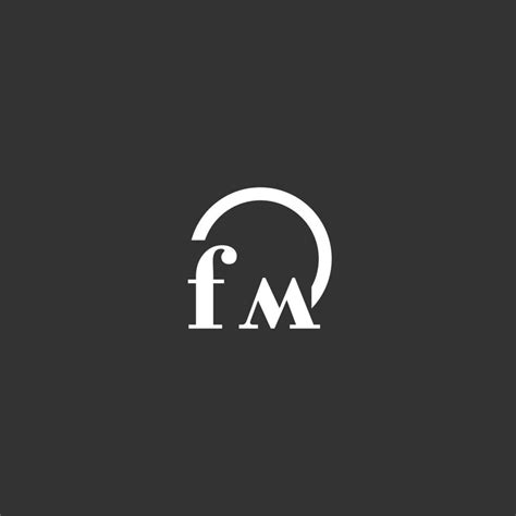 Fm Initial Monogram Logo With Creative Circle Line Design 18865035