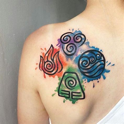 The Four Elements Tatt Atla More Simbolos Tattoo Symbol Tattoos Wings Tattoo Piercing Tattoo