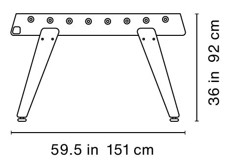 RS3W Wood Outdoor Foosball Table (Black) by RS Barcelona for Jack Game Room