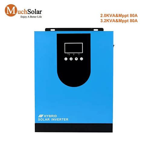 Hybrid Solar Inverter 3kva 32kva 3000w 2kva 1600w With 12v 24v Mppt Charge Controller 80a