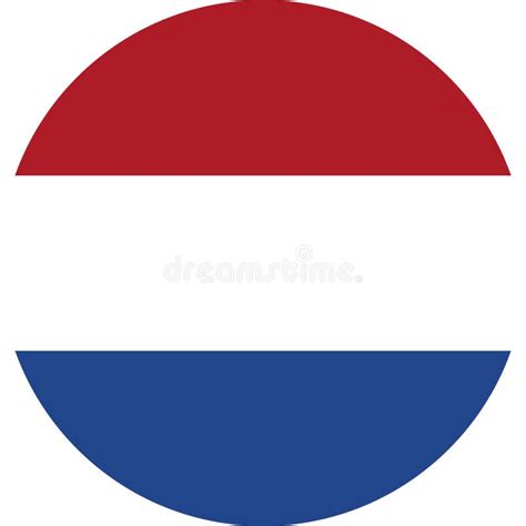 Netherlands Flag In Circle Shape Isolated On Transparent Background