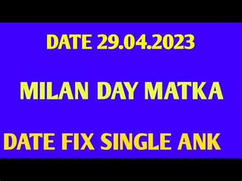 Milan Day Milan Day Today Milan Day Matka Milan Day Chart