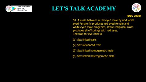 Understanding Sex Linked Traits In Drosophila CSIR NET LIFE SCIENCE COACHING NTA NET LIFE