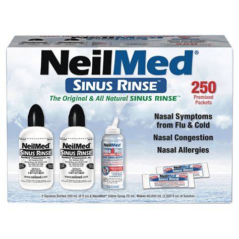 Neilmed Sinus Rinse Kit 250 Premixed Packets Walmart