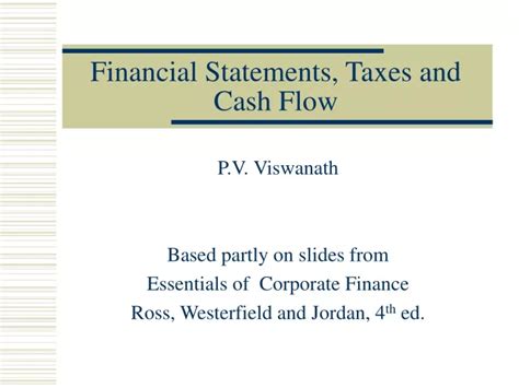 Ppt Financial Statements Taxes And Cash Flow Powerpoint Presentation Id9665002