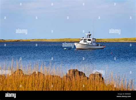 Lobster Boat In Nauset Harbor Orleans Cape Cod Ma Usa Stock Photo Alamy