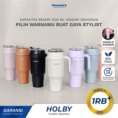 Promo Youware Holby Stainless Stylist Tumbler Ml Hot And Cold Bpa Free Botol Minum