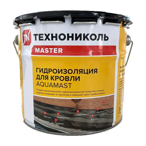 Мастика битумно-резиновая ДЛЯ КРОВЛИ AquaMast (1вед=3кг=1кг/м2) купить ...