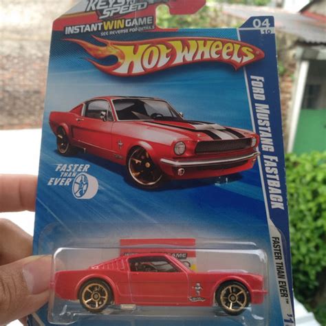 Jual Hot Wheels Mustang Fastback Faster Than Ever Red Akta Card Kota Bandung Hotwheels