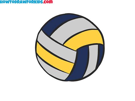 How To Draw A Volleyball Easy Drawing Tutorial For Kids