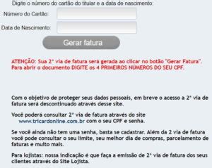 Consultar Fatura Tricard E Via Pelo Site Ou Whatsapp