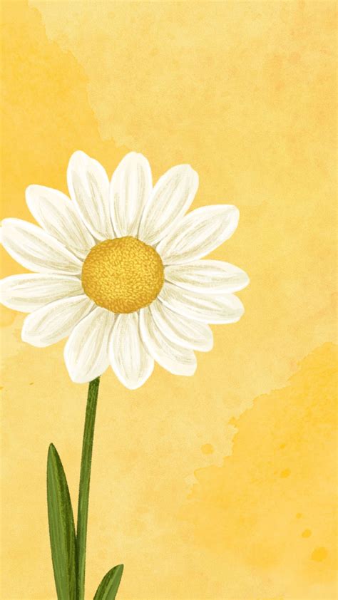 Yellow flower illustration flower wallpaper – Artofit