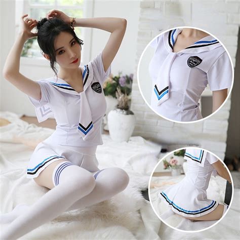 Erotic Lingerie Stewardess Policewoman Uniform Temptation Suit Navy Nightclub Cosplay Shopee