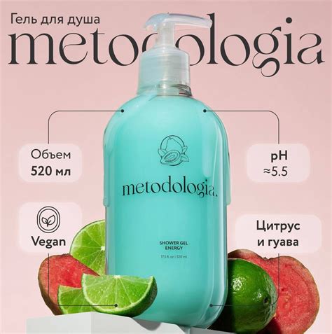 Гель для душа Metodologia shower gel energy тонизирующий - «Бодрящий ...
