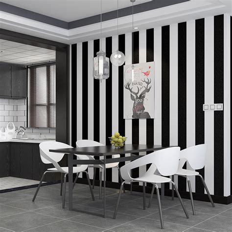 Modern Black White Horizontal Vertical Stripes Wallpaper - Design On ...