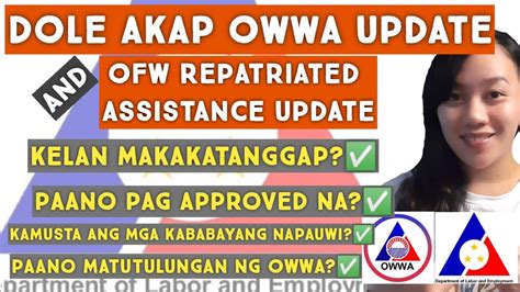 Update Owwa Dole Akap Cash Assistance And Ofw Repatriation Assistance Youtube