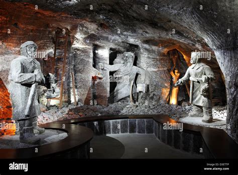 Sculptures in Wieliczka Salt Mine, Kraków, Poland Stock Photo - Alamy