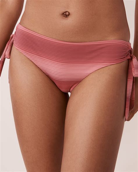 Stripes Recycled Fibers Cheeky Bikini Bottom Pink Stripes La Vie En Rose