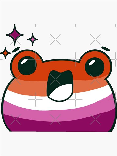 Subtle Lesbian Flag Pride Frog Lesbian Frog Sticker For Sale By Tiredandbored Redbubble