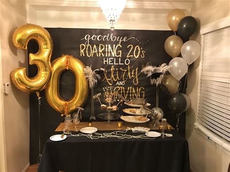 1920s Themed 30th Birthday Decor