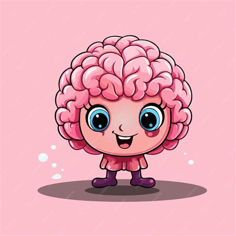 Premium Vector Cute Brain Girl Character